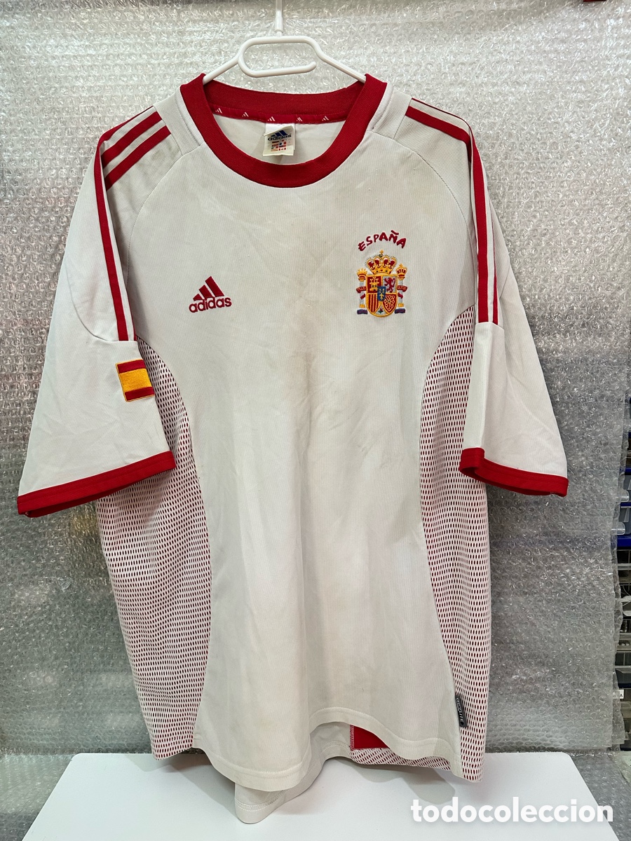 Sports collectibles: Antigua Camiseta deportiva de F&uacute;tbol ESPA&Ntilde;OL TALLA -XL- Adidas