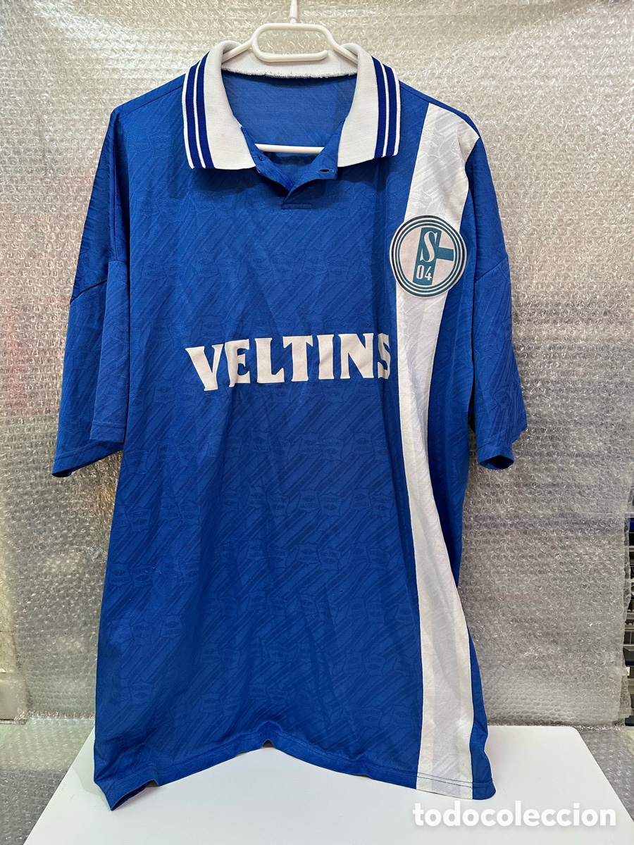 Sports collectibles: Antigua Camiseta deportiva de F&uacute;tbol S04 VELTINS THON N10 TALLA -XL-