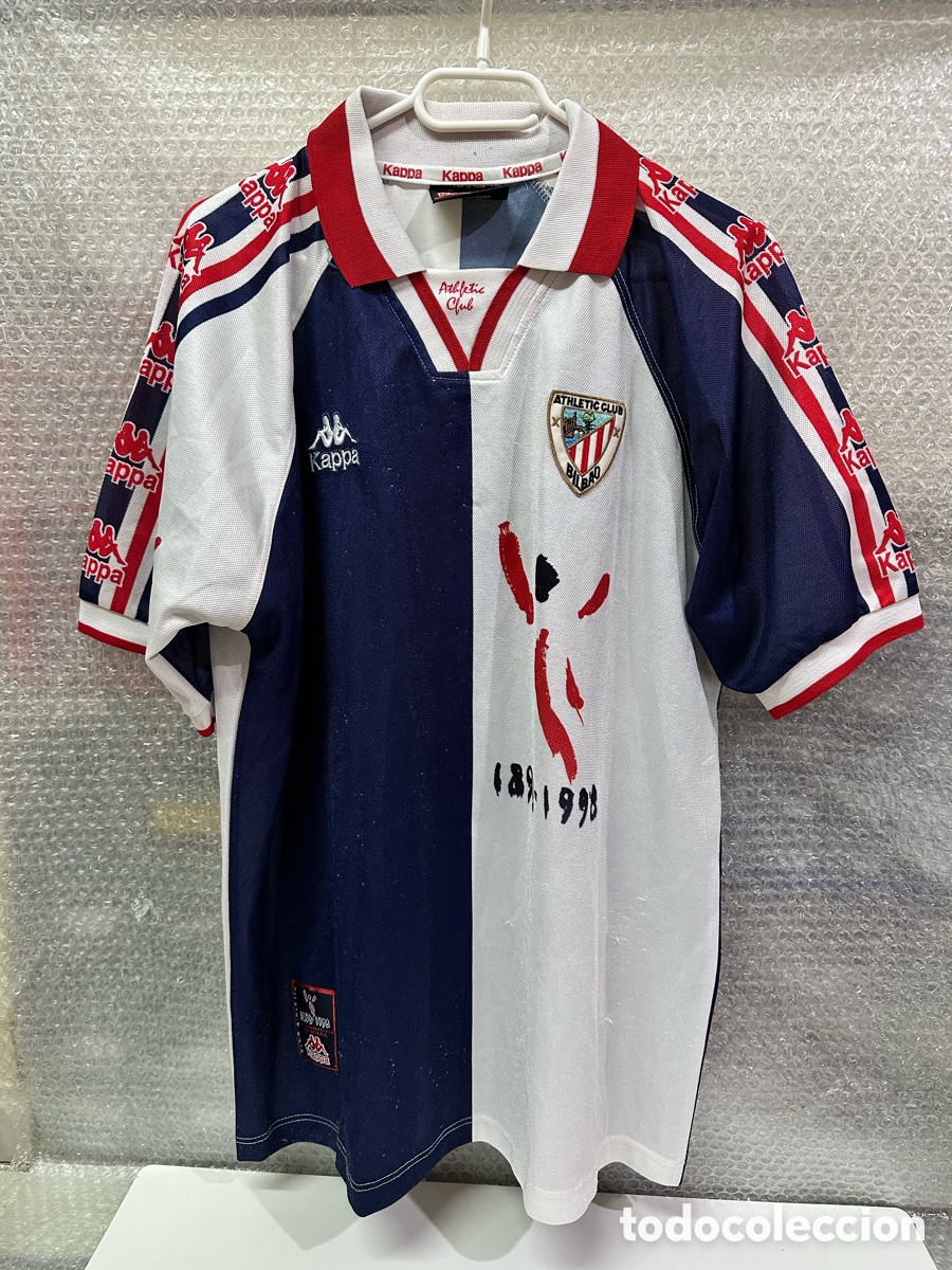 Coleccionismo deportivo: Antigua Camiseta deportiva de F&uacute;tbol ATHLETIC GLUB BILBAO TALLA -L- KAPPA 1998