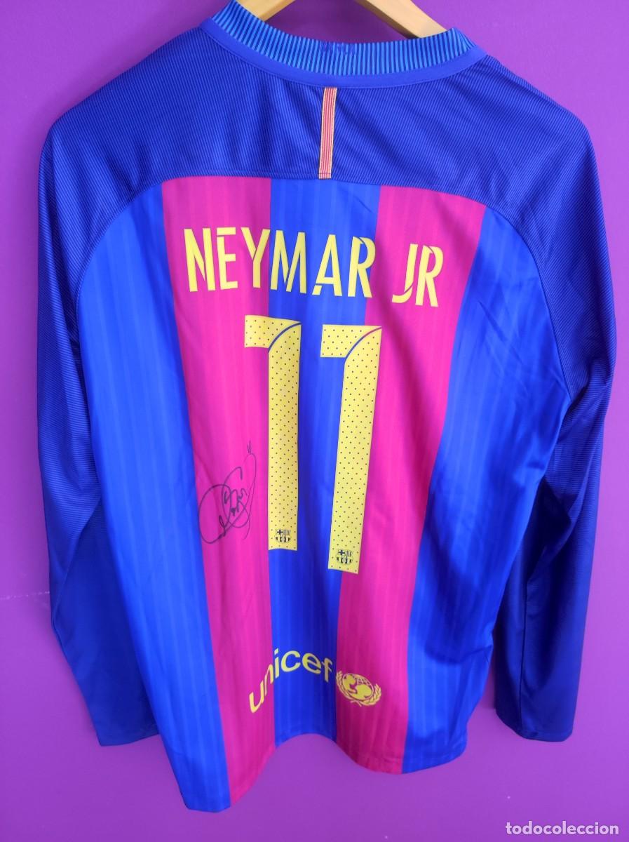 Coleccionismo deportivo: Camiseta FC Barcelona 2016-2017 Firmada personalmente por Neymar con COA