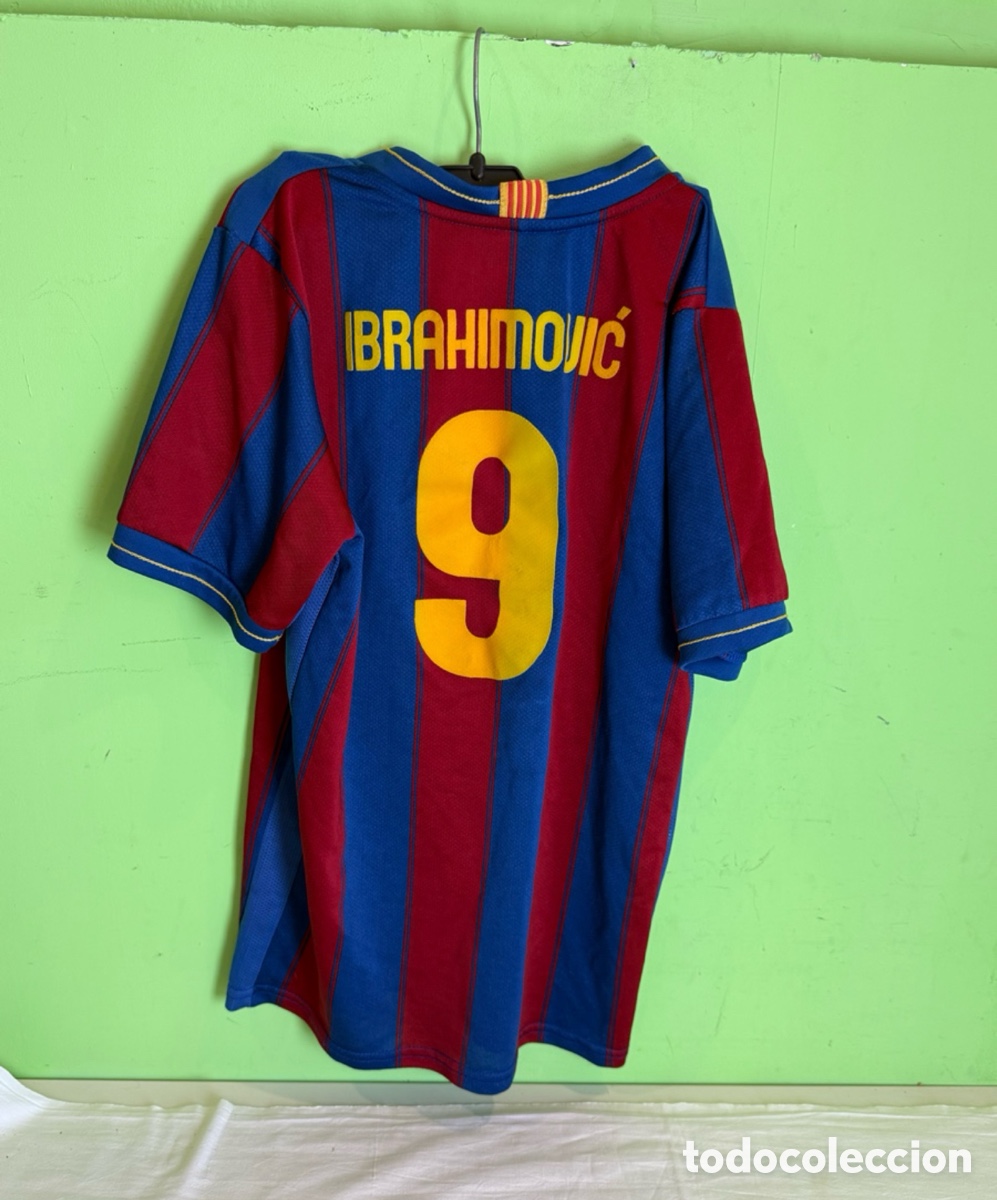 Coleccionismo deportivo: camiseta del FC Barcelona con el nombre y n&uacute;mero de Zlatan Ibrahimovic.2009/10 talla M.