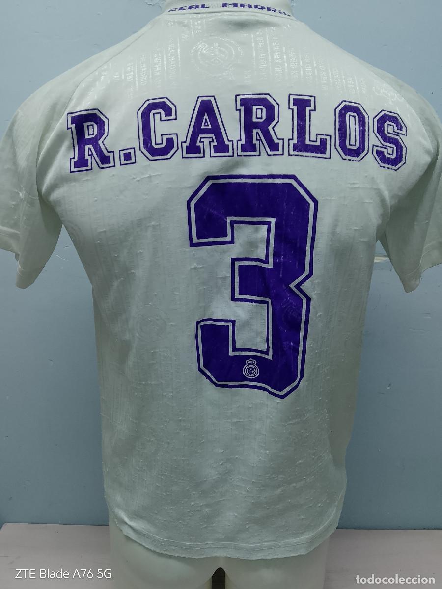 Coleccionismo deportivo: Roberto Carlos Real Madrid Kelme camiseta futbol football shirt xs 52cts TARAS DAMAGED xs