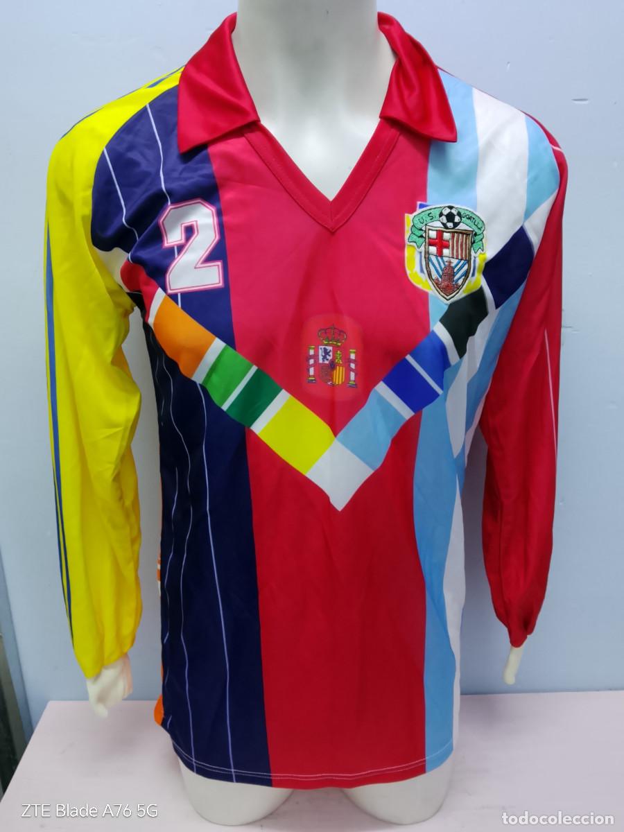 Coleccionismo deportivo: US Goatlla Barcelona vintage 1980 dissolved camsieta futbol football shirt L 55cts