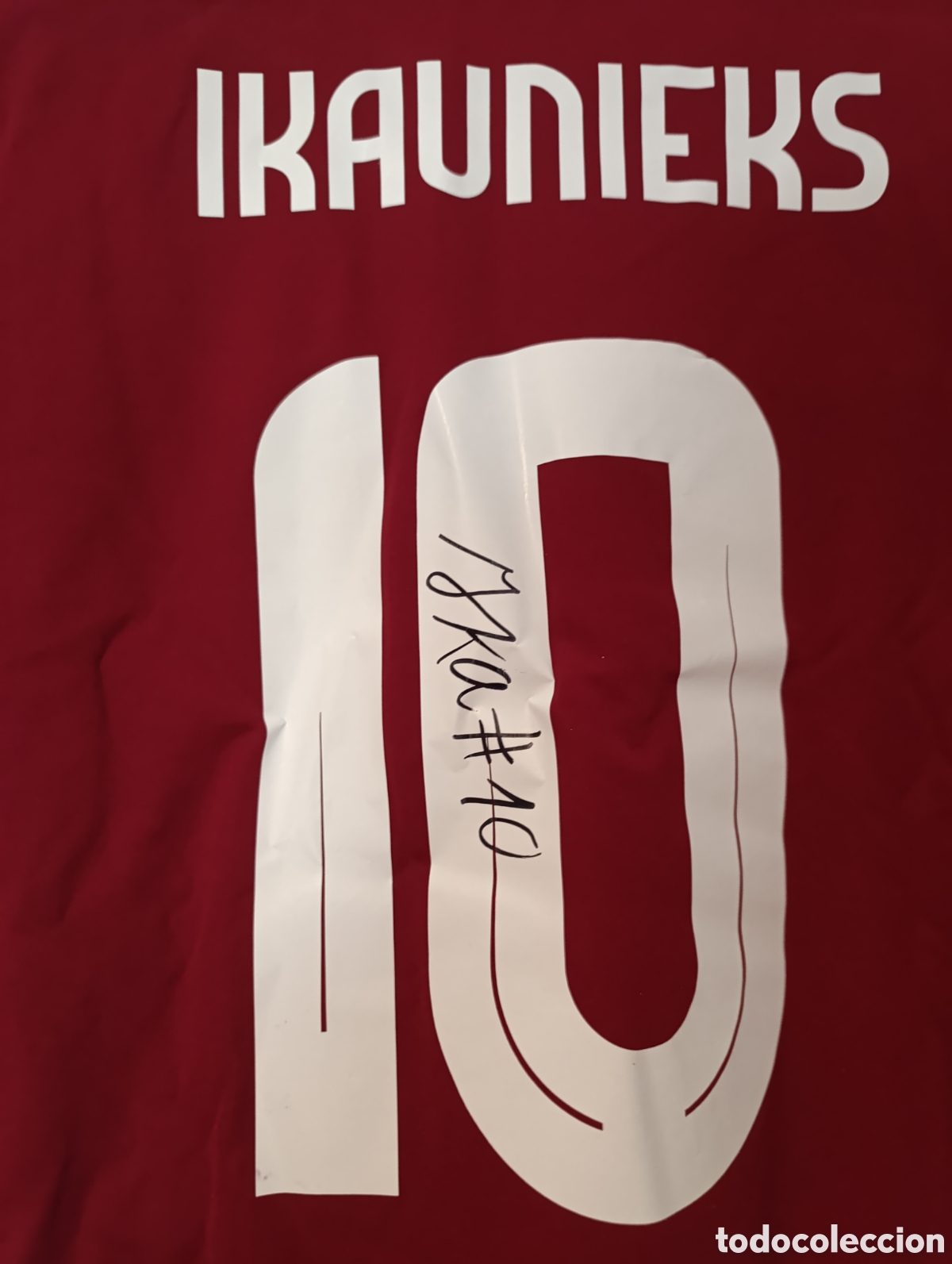 Coleccionismo deportivo: Camiseta matchworn Selecci&oacute;n de Letonia - Foto 7