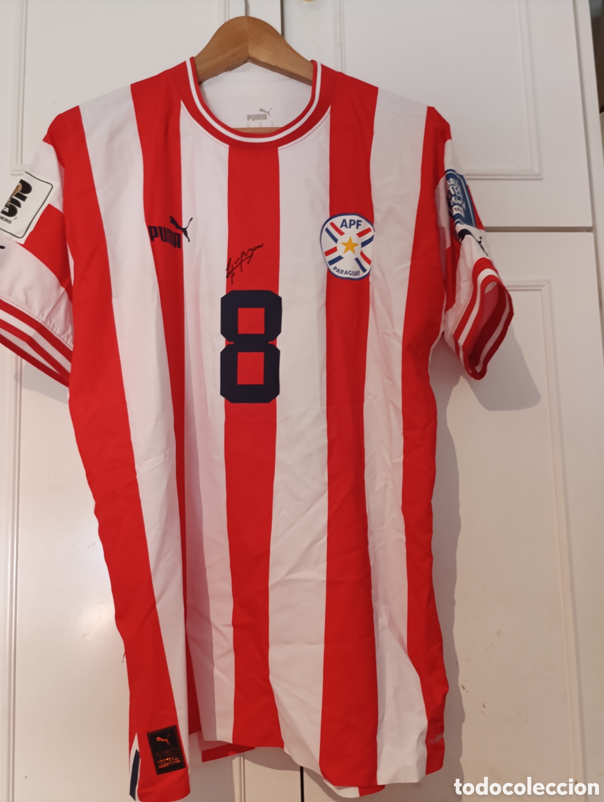 Coleccionismo deportivo: Camiseta matchworn Selecci&oacute;n de Paraguay