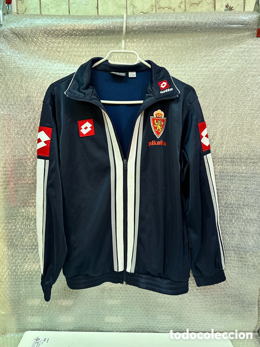 Sammelleidenschaft Sport: Antigua Chaqueta Chandal deportiva de F&uacute;tbol ZARAGOZA PIKOLIN TALLA -L- Lotto