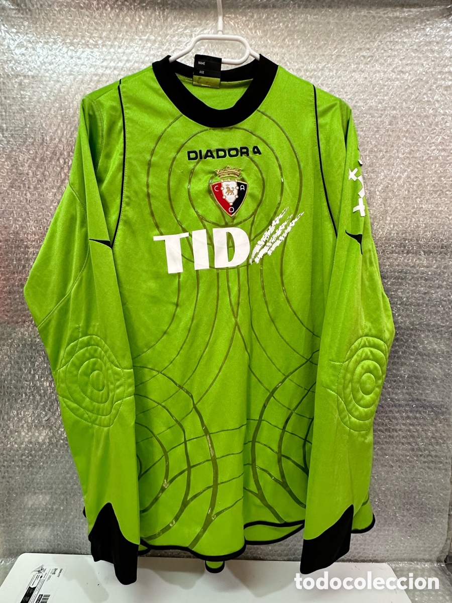 Sammelleidenschaft Sport: Antigua Camiseta deportiva de F&uacute;tbol OSASUNA Portero N13 TALLA -XL-