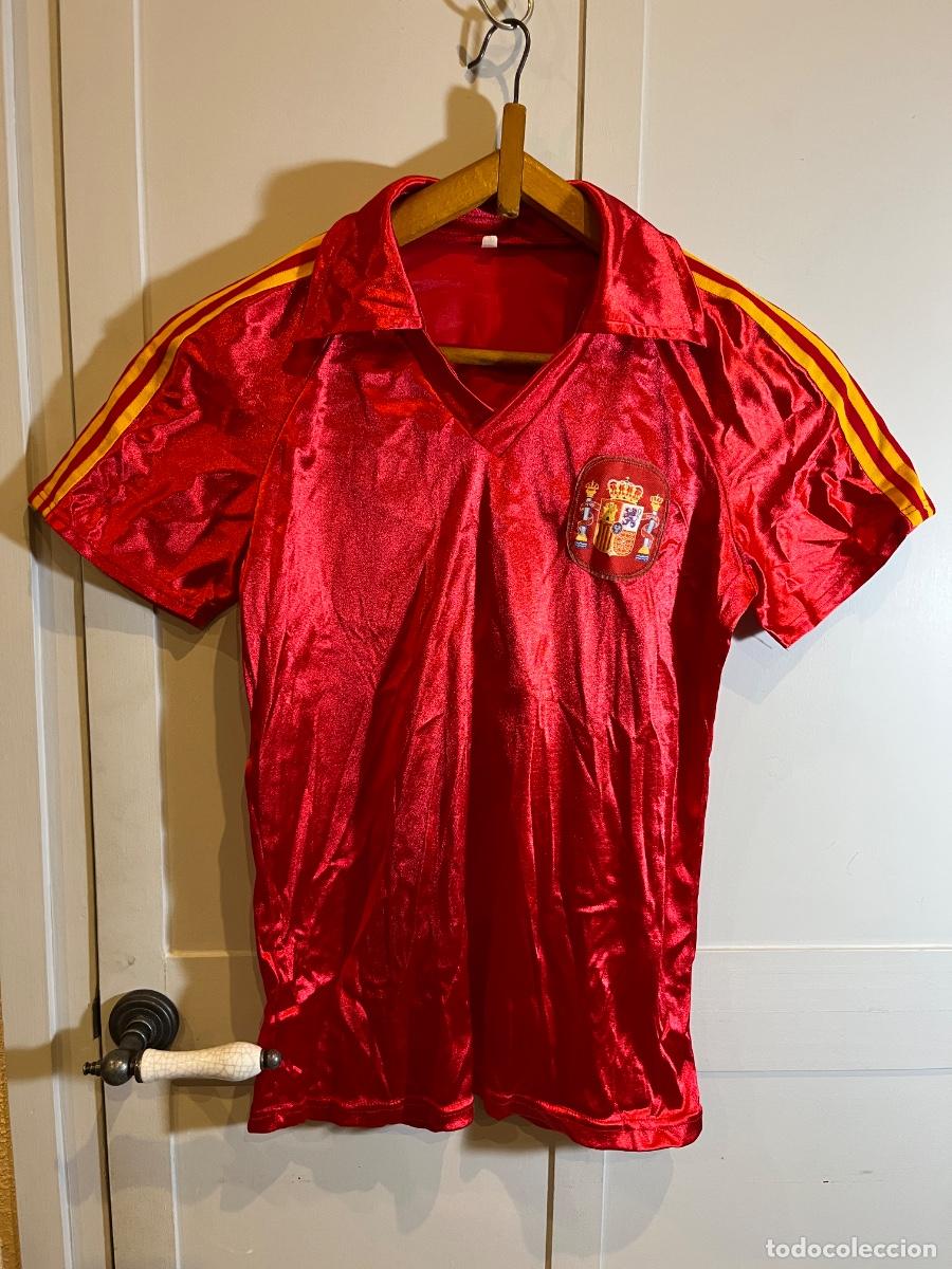 Coleccionismo deportivo: Camiseta Espa&ntilde;a 82 Juanito #7 Adidas Vintage Mundial 1982 + Pantal&oacute;n Original