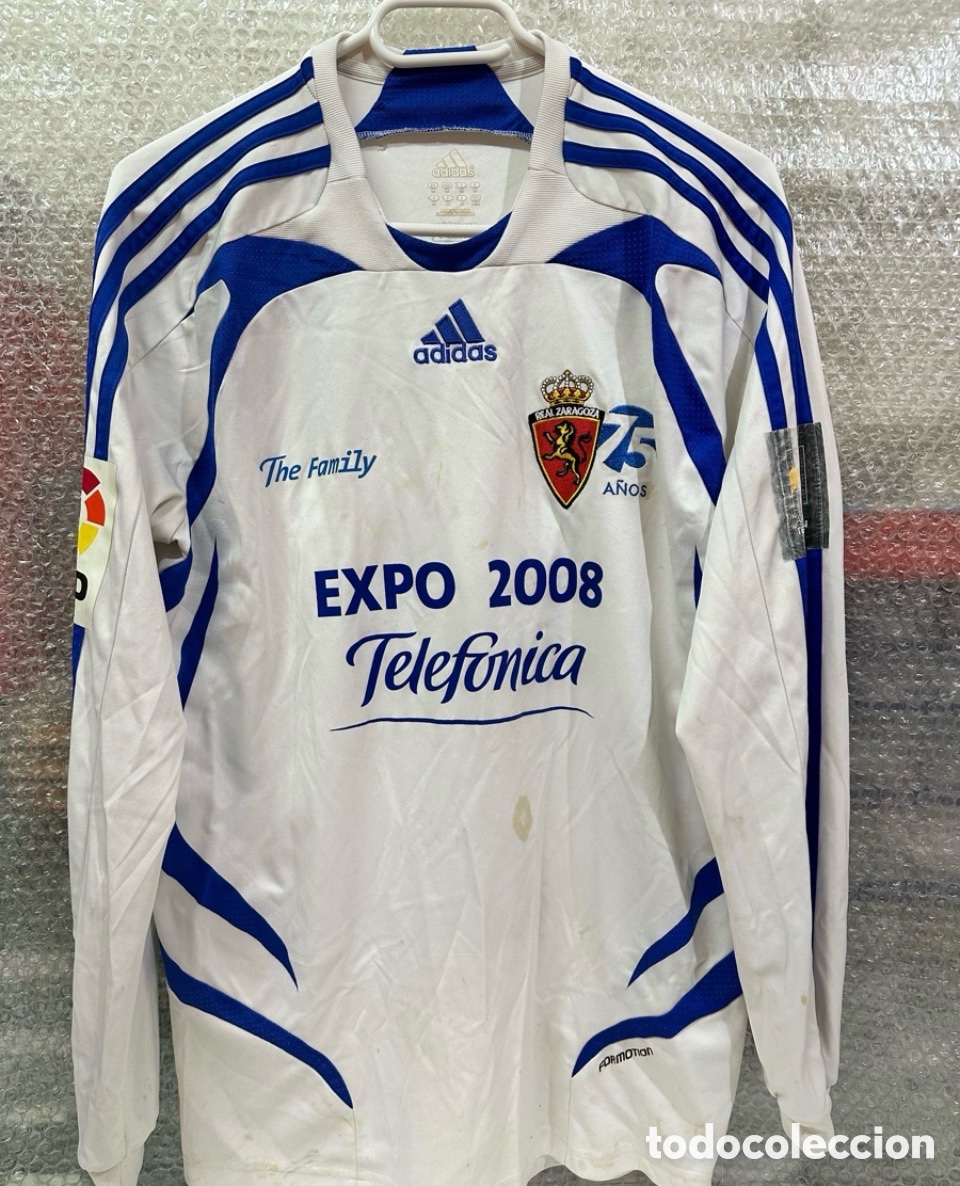 Coleccionismo deportivo: Antigua Camiseta deportiva de F&uacute;tbol Real Zaragoza TALLA -M-