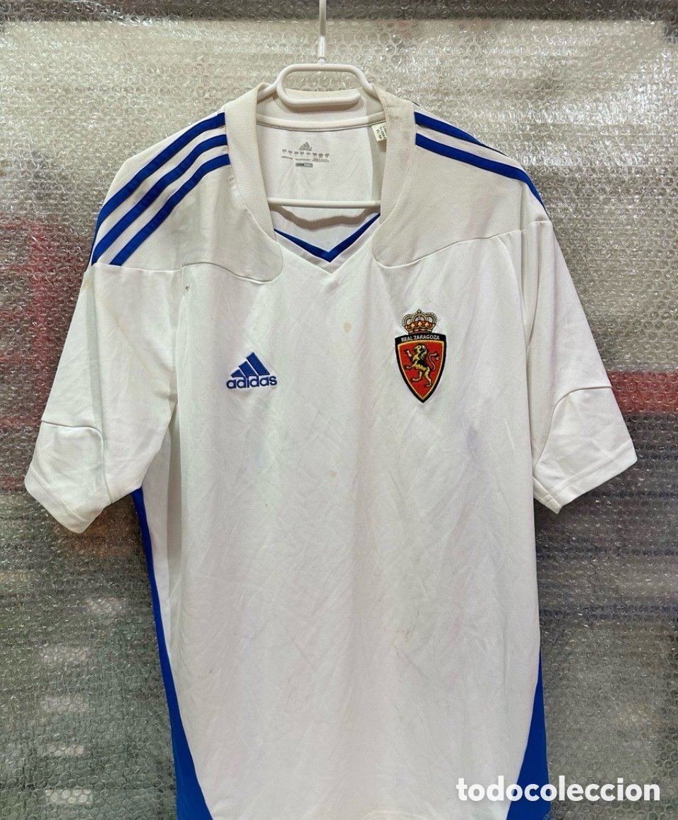Coleccionismo deportivo: Antigua Camiseta deportiva de F&uacute;tbol Real Zaragoza TALLA -L-