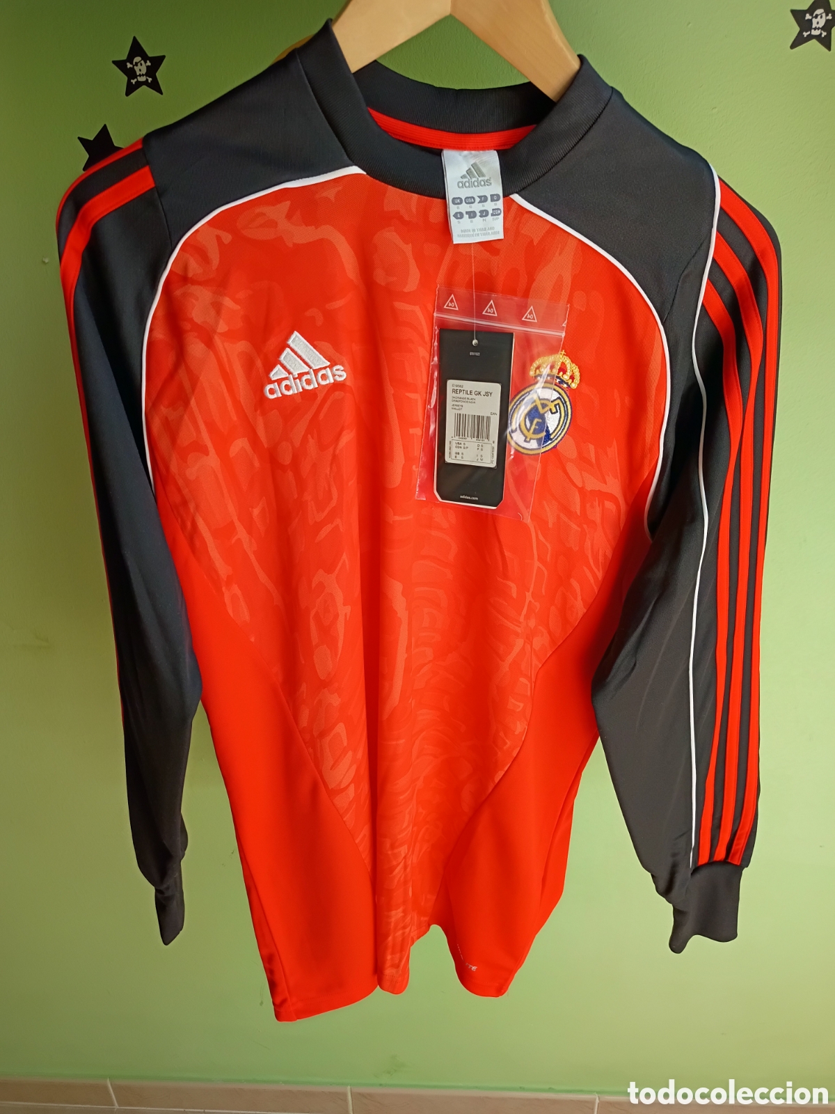 Coleccionismo deportivo: Camiseta real Madrid portero antigua original aut&eacute;ntica