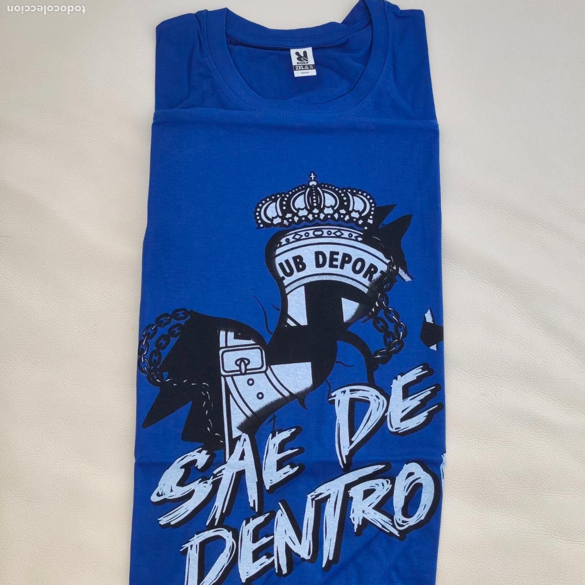 Coleccionismo deportivo: Camiseta Deportivo Coru&ntilde;a, talla 2XL nueva a estrenar SAE DE DENTRO