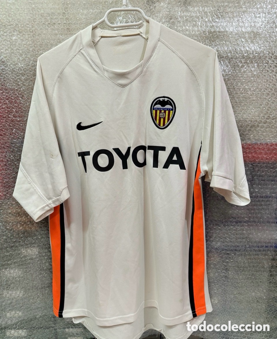 Coleccionismo deportivo: Antigua Camiseta De F&uacute;tbol VALENCIA .C.F. TOYOTA TALLA -L-