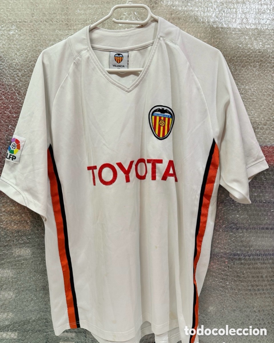 Coleccionismo deportivo: Antigua Camiseta De F&uacute;tbol VALENCIA .C.F. TOYOTA TALLA -M-