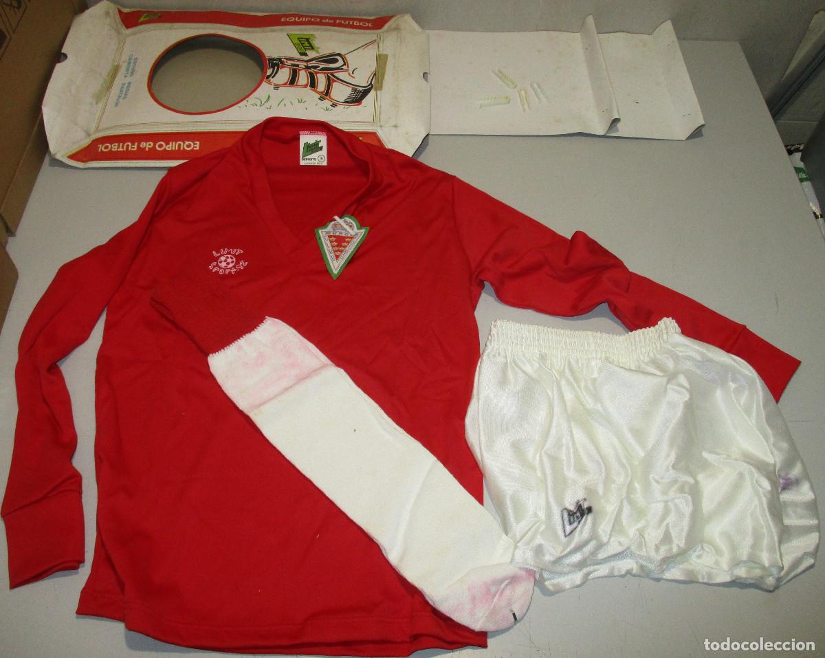 Coleccionismo deportivo: Equipo, equipaci&oacute;n de f&uacute;tbol, LIMIT SPORT, REAL MURCIA CF , talla 5, a&ntilde;os 80, nuevo
