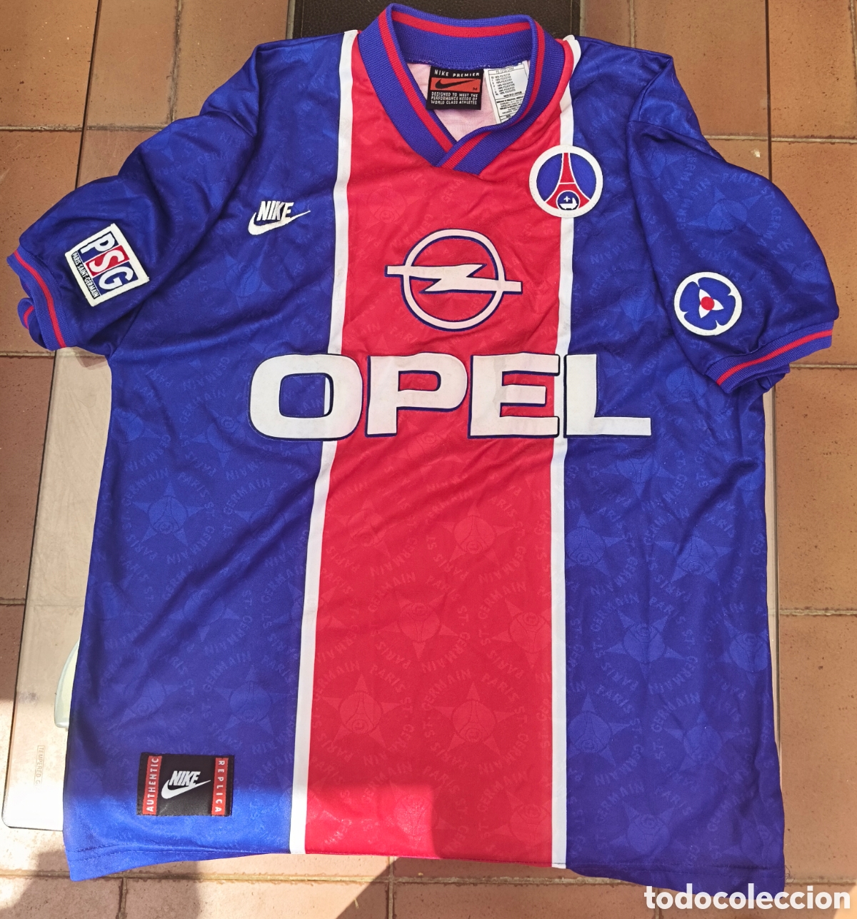 Coleccionismo deportivo: Camiseta Original Paris Saint-Germain (PSG) - Temporada 1995/1996 (Local)