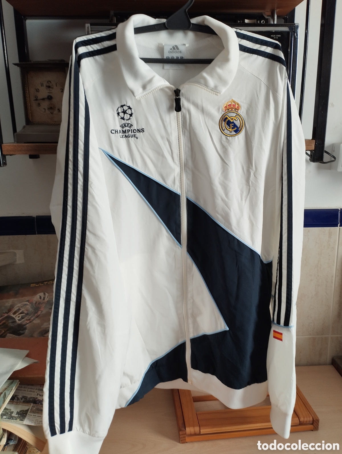 Collezionismo sportivo: CHAQUETA CH&Aacute;NDAL ADIDAS REAL MADRID DE EPOCA CHAMPIONS LEAGUE