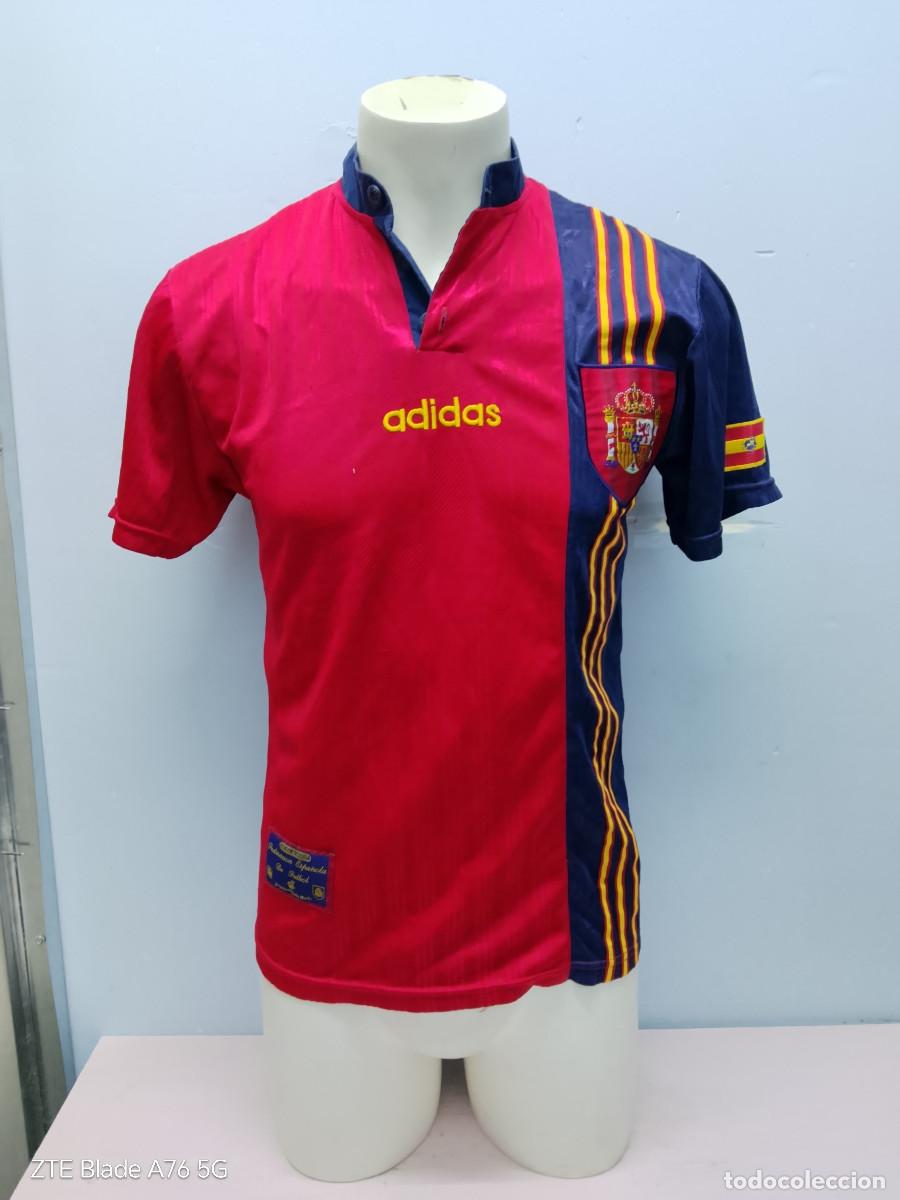 Sammelleidenschaft Sport: Espa&ntilde;a Spain 1996 camiseta futbol football shirt S seleccion 50cts