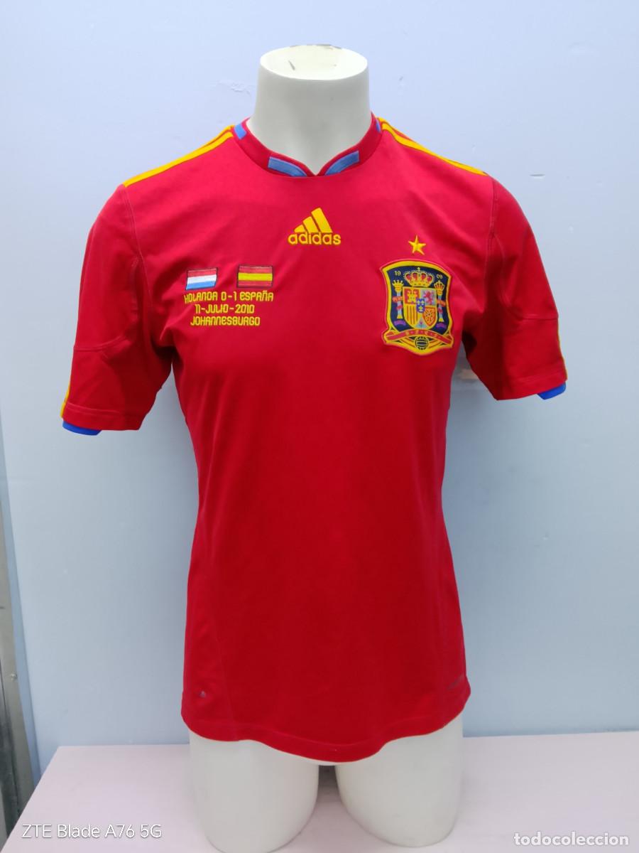 Coleccionismo deportivo: Espa&ntilde;a Final Mundial Sudafrica camiseta futbol football shirt special editio seleccion M 54cts Spain
