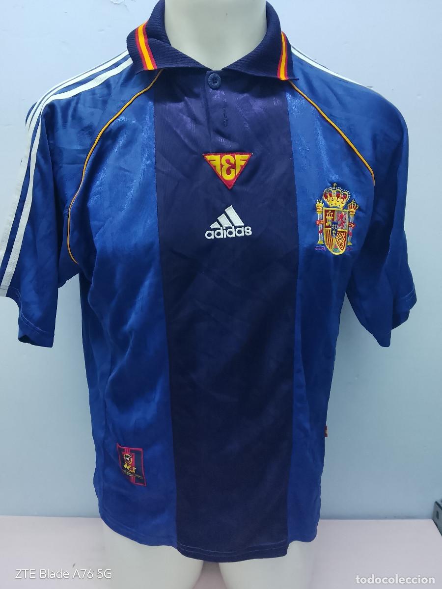 Coleccionismo deportivo: Espa&ntilde;a Spain 2000 Visitante camiseta futbol fotball shirt seleccion Away M 56cts