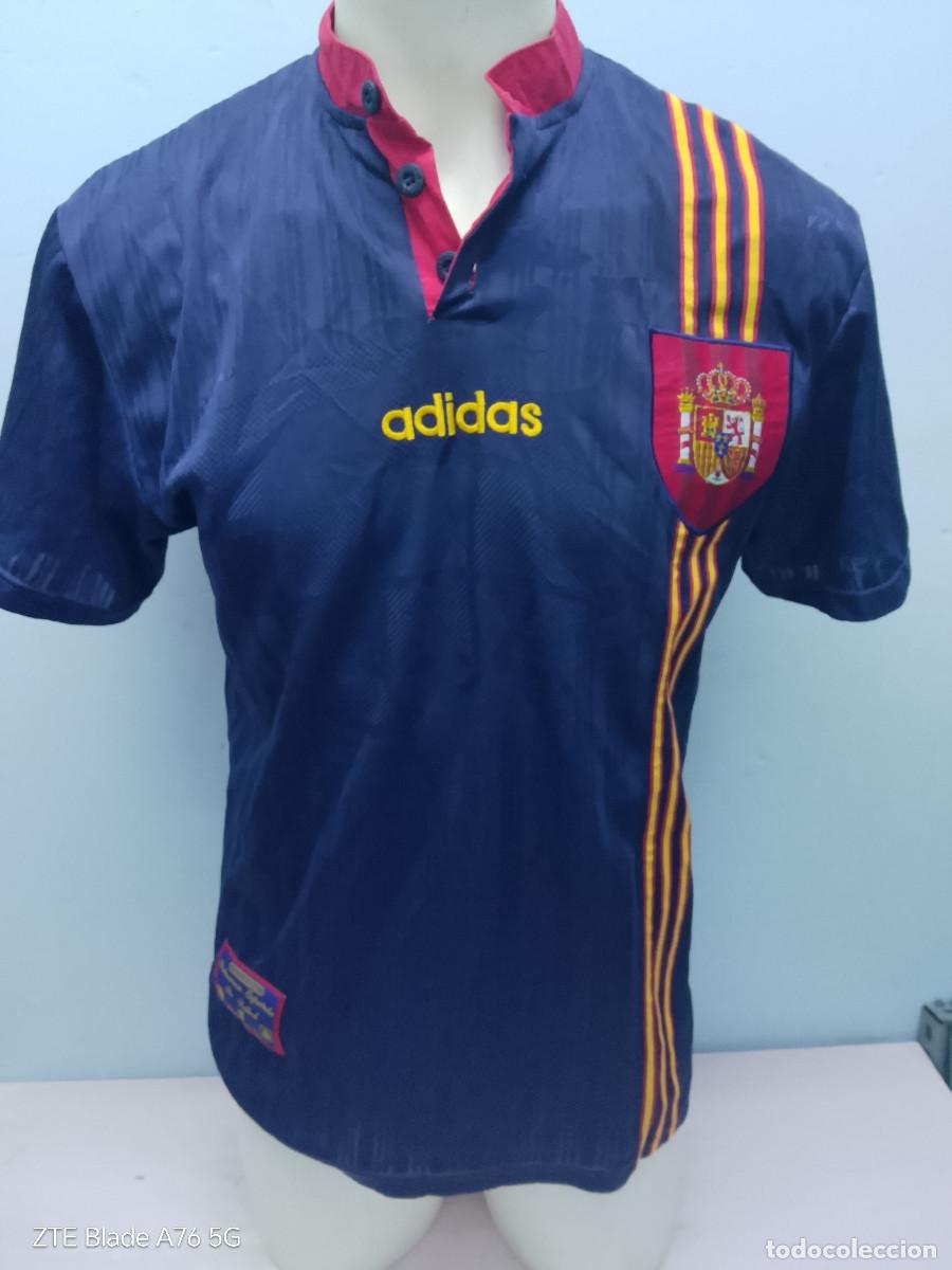 Coleccionismo deportivo: Espa&ntilde;a Spain 1996 camiseta futbol football shirt seleccion Away M 57cts