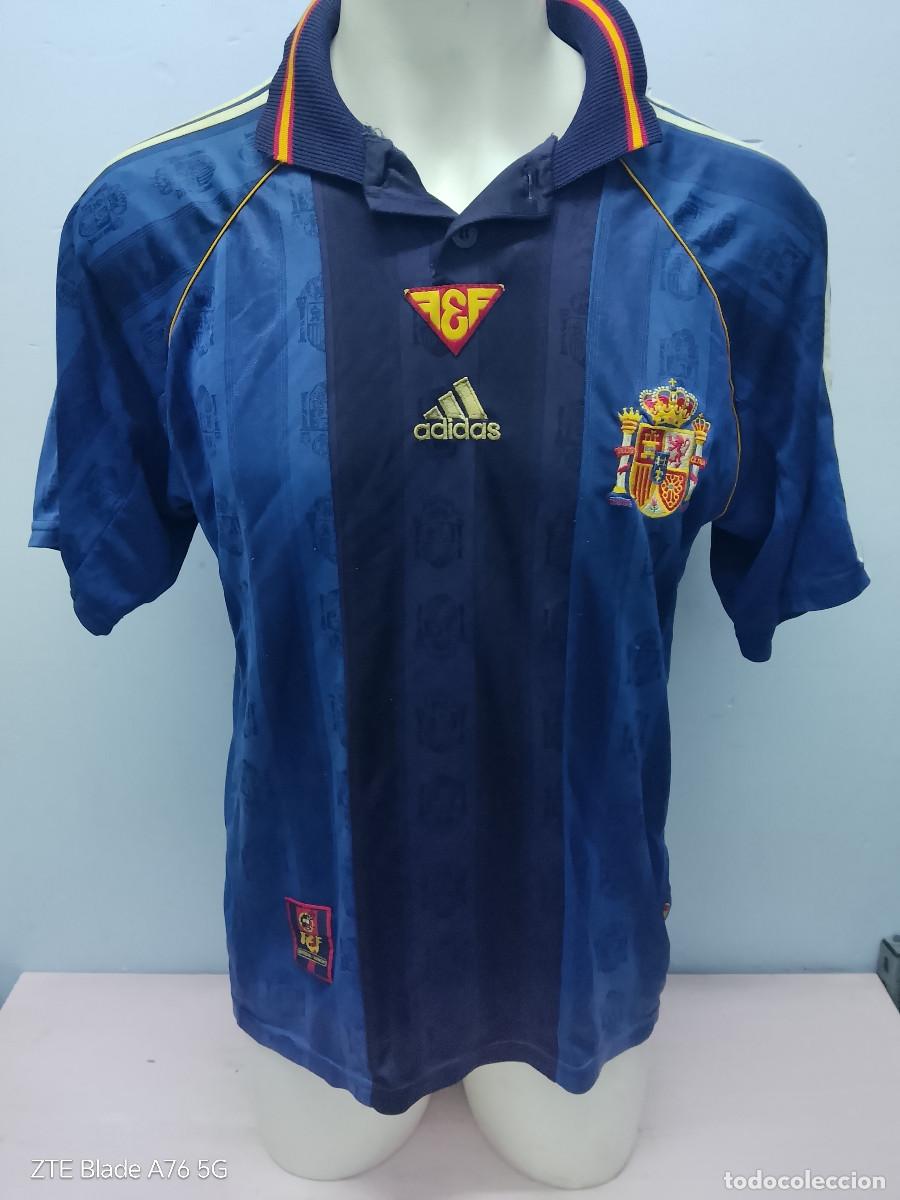 Coleccionismo deportivo: Espa&ntilde;a Spain 1998 camiseta futbol football shirt seleccion L 58cts