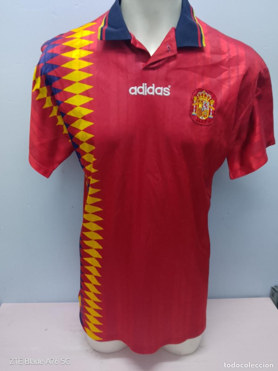 Coleccionismo deportivo: Espa&ntilde;a Spain seleccion 1994 mundial camiseta futbol football shirt VIntage xl 62cts