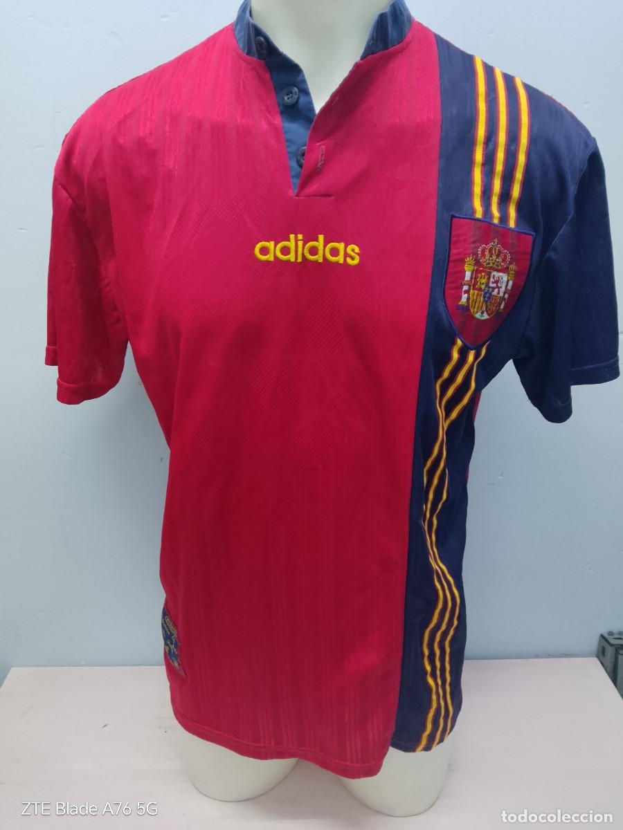 Coleccionismo deportivo: Espa&ntilde;a Spain 1996 camiseta futbol football shirt seleccion L 60cts