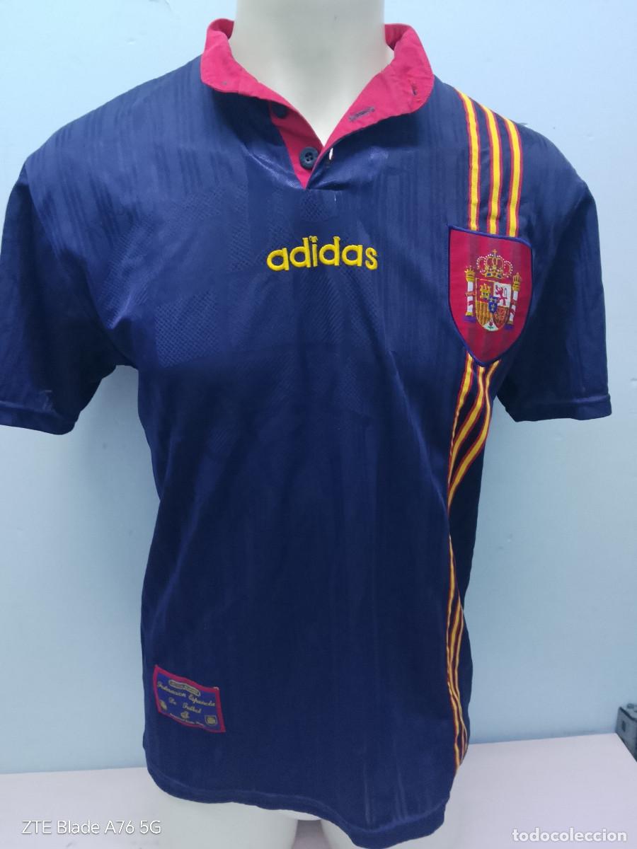 Coleccionismo deportivo: Espa&ntilde;a Spain 1996 camiseta futbol football shirt L 58cts