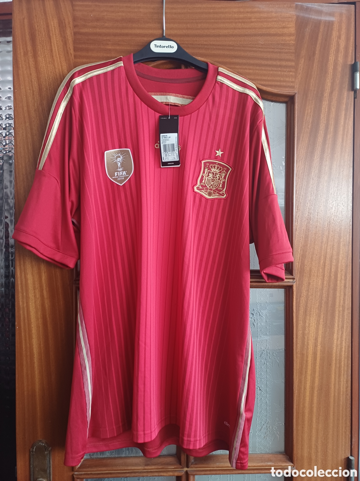 Coleccionismo deportivo: CAMISETA ADIDAS NUEVA SELECCION ESPA&Ntilde;OLA TALLA XL FIFA WORLD CHAMPIONS 2010