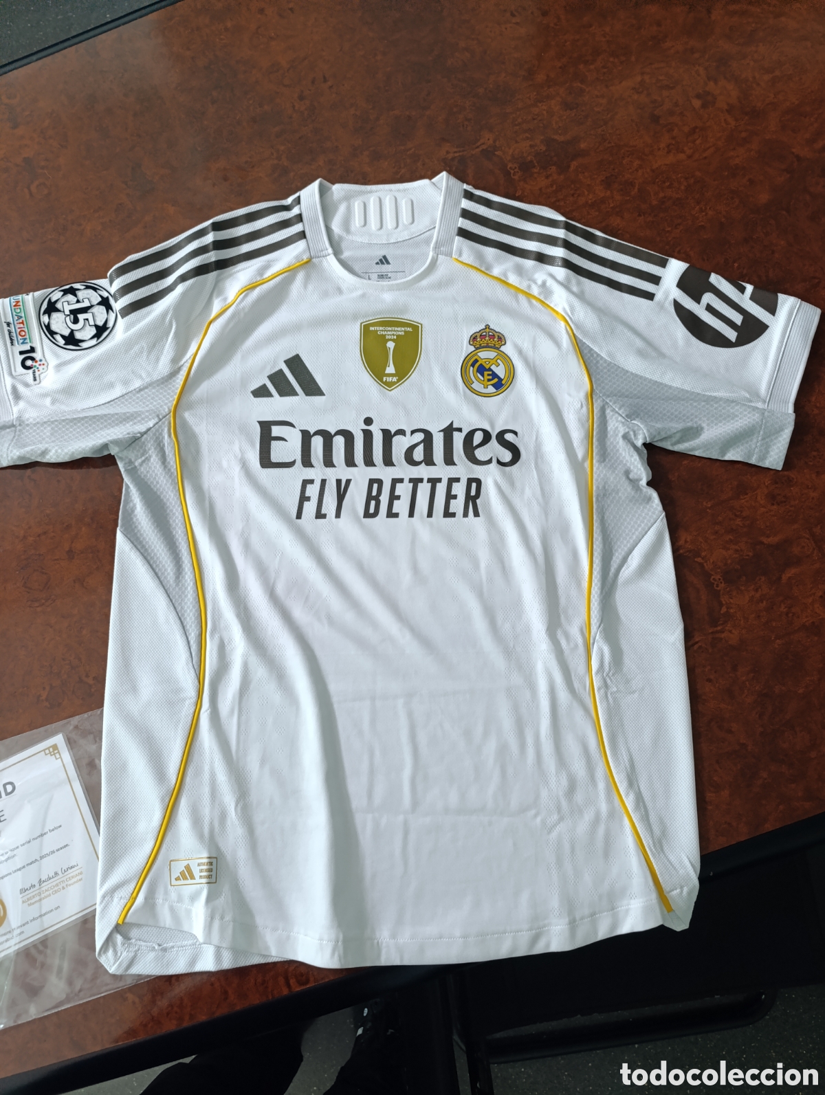 Coleccionismo deportivo: Camiseta matchworn Real Madrid CF Mbappe