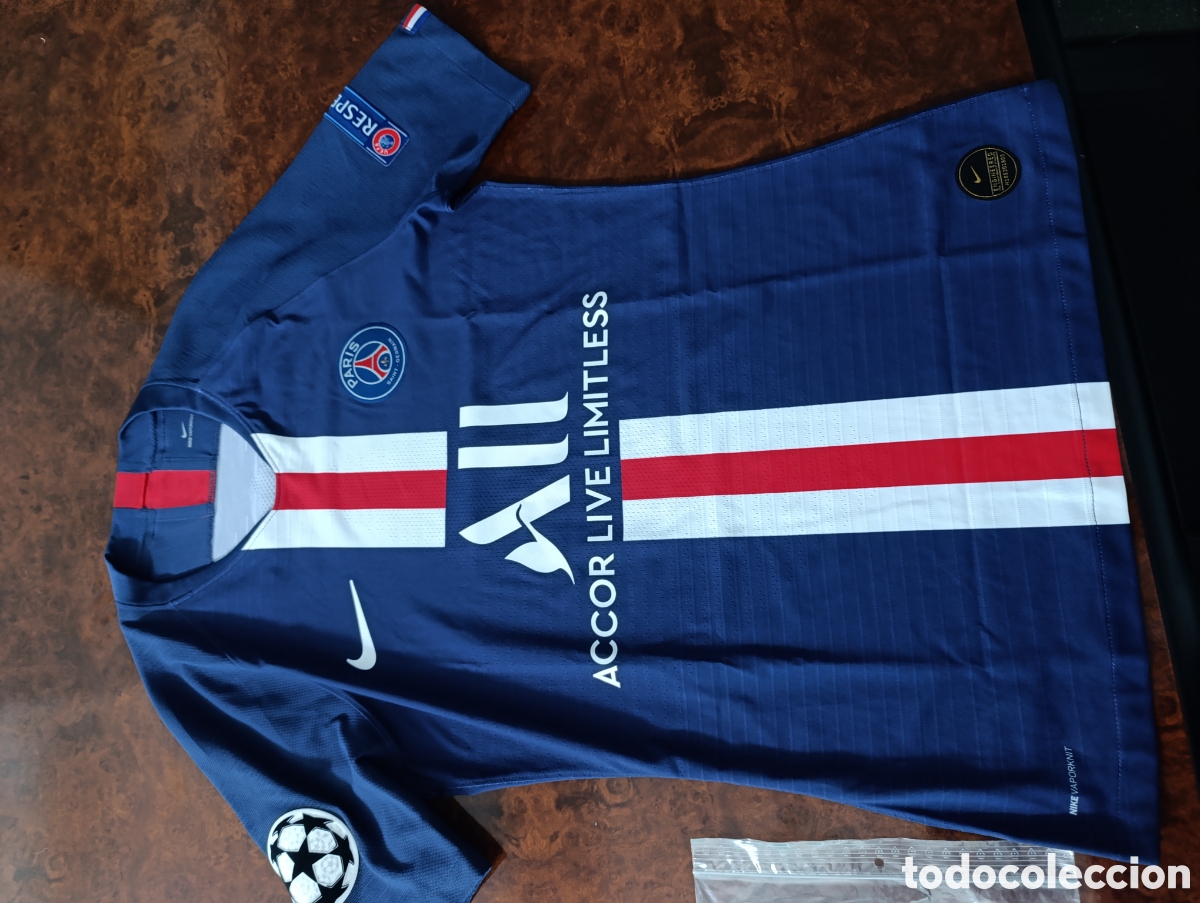 Coleccionismo deportivo: Camiseta matchworn PSG Mbappe - Foto 2
