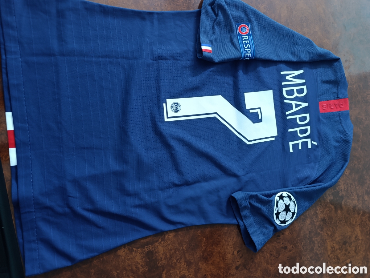 Coleccionismo deportivo: Camiseta matchworn PSG Mbappe - Foto 5