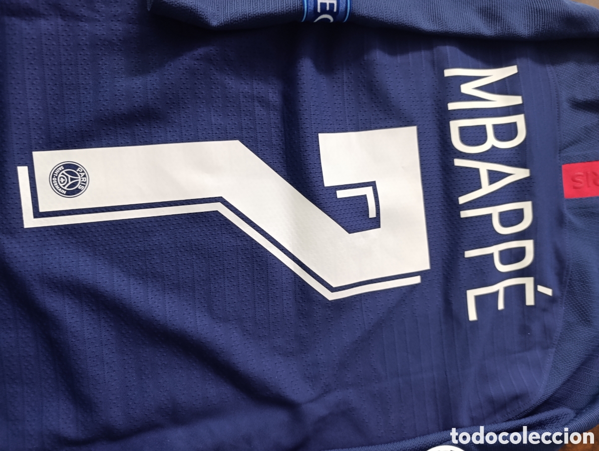 Coleccionismo deportivo: Camiseta matchworn PSG Mbappe - Foto 8