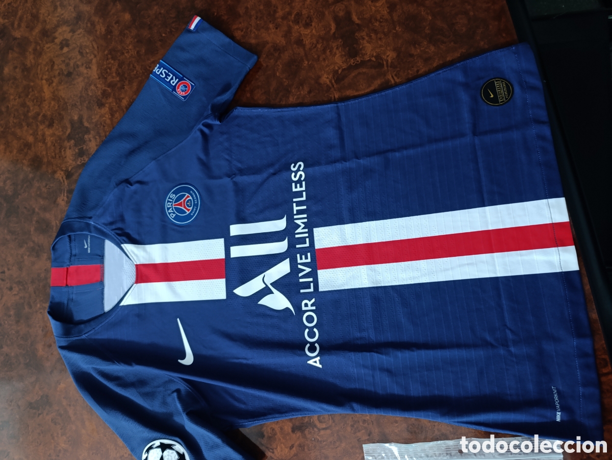 Coleccionismo deportivo: Camiseta matchworn PSG Mbappe