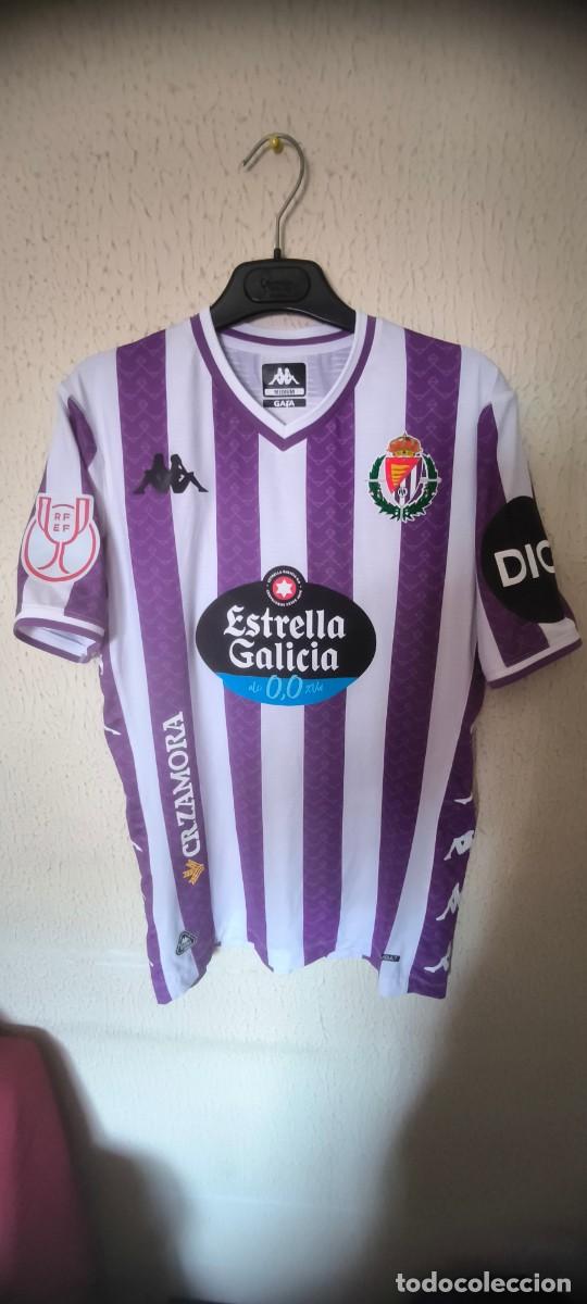 Coleccionismo deportivo: Original| Camiseta Futbol |Talla M | Valladolid CF 32 Koke Iglesias player issue Copa vs Portugalete