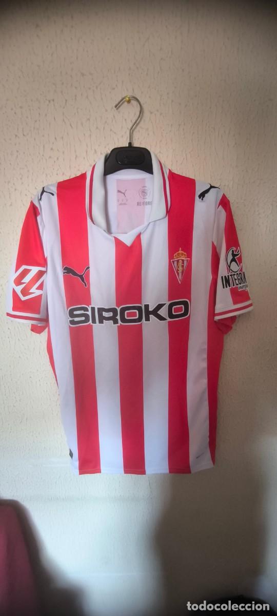 Coleccionismo deportivo: Original | Camiseta Futbol | Talla M | Sporting Gijon 14 Alexandre Corredera match worn vs Cadiz CF