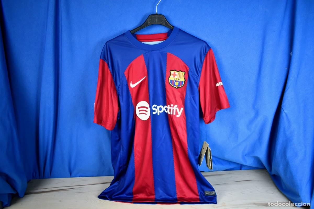 Coleccionismo deportivo: Camiseta oficial FC Barcelona temporada 23/24 versi&oacute;n UEFA Champions League Nueva talla M