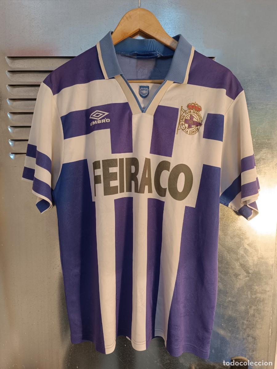 Coleccionismo deportivo: Camiseta Real club Deportivo de la coru&ntilde;a a&ntilde;os 90