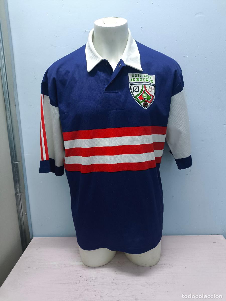 Coleccionismo deportivo: ikastola Asti Leku Portugalete Vizcaya Euskadi camiseta futbol football shirt vintage xl