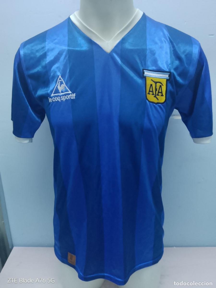 Coleccionismo deportivo: Maradona Argentina seleccion camiseta futbol football shirt replic M-L 54cts
