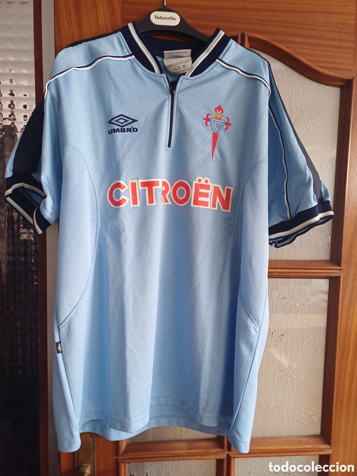 Coleccionismo deportivo: CAMISETA LOCAL CELTA DE VIGO A&Ntilde;O 1999/2000 UMBRO CITROEN TALLA XL