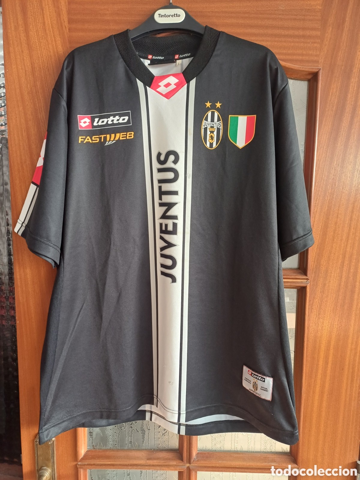Coleccionismo deportivo: CAMISETA DE ENTRENAMIENTO JUVENTUS 2002-03 LOTTO FASTWEB TALLA L