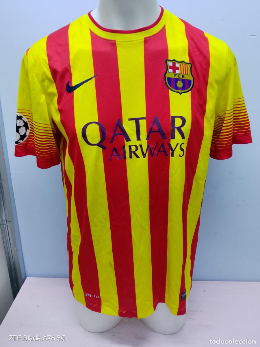 Coleccionismo deportivo: FC Barcelona PIQUE Champions League Match Worn Player Version camiseta futbol football shirt L 58cts