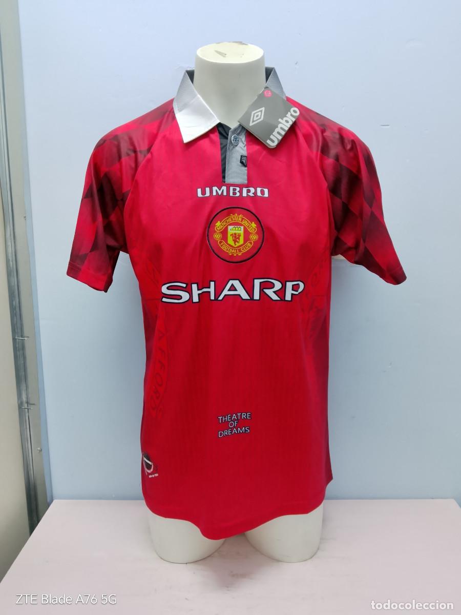 Coleccionismo deportivo: Manchester utd Cantona camiseta futbol football shirt Replic L 56cts