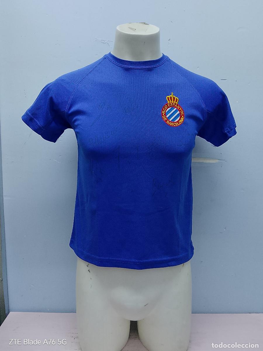 Coleccionismo deportivo: RCD Espanyol SIGNED FIRMAS camiseta futbol football shirt training xs 48cts