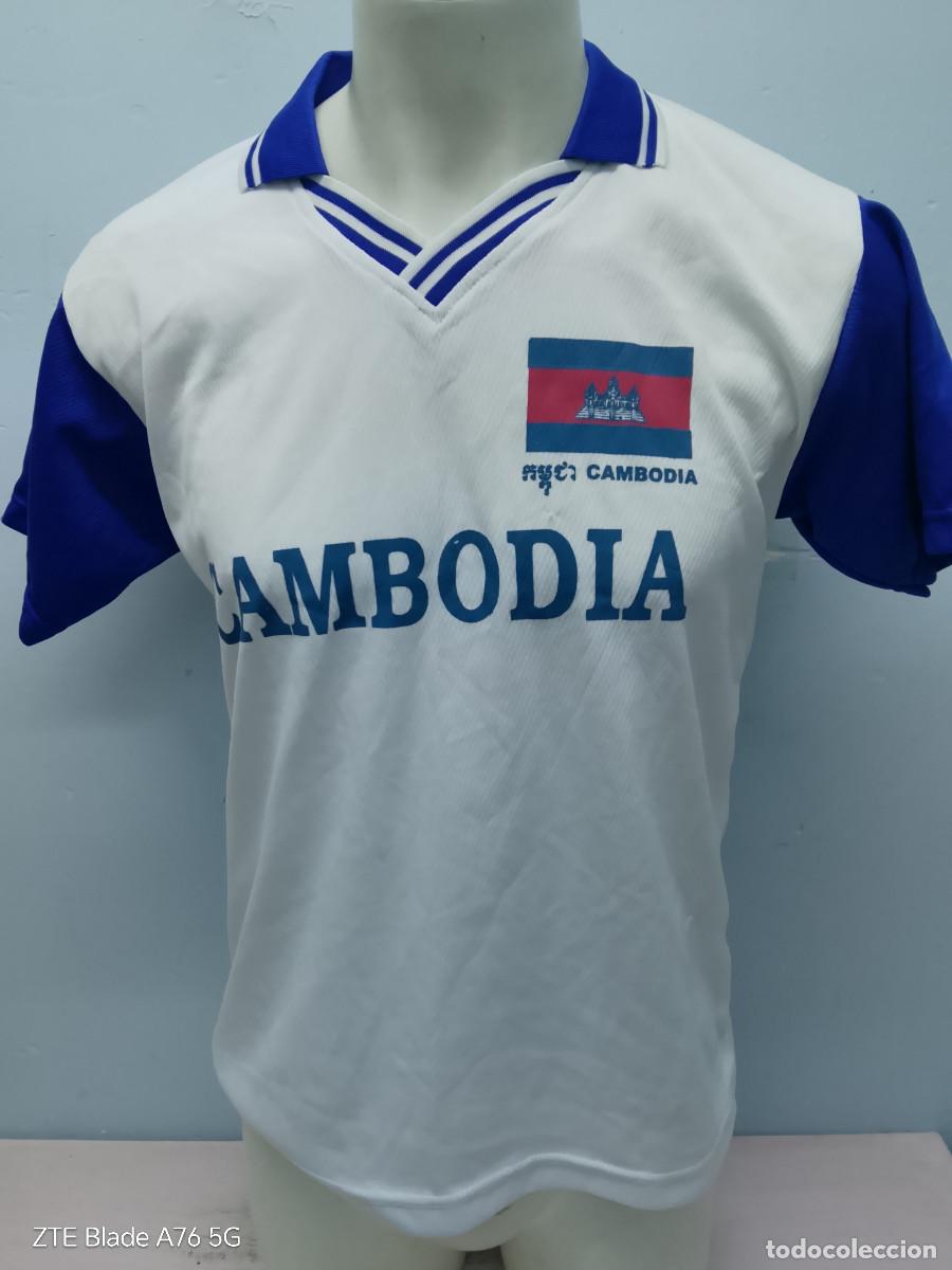 Coleccionismo deportivo: Camboya Cambodia seleccion futbol football shirt national team S 56cts