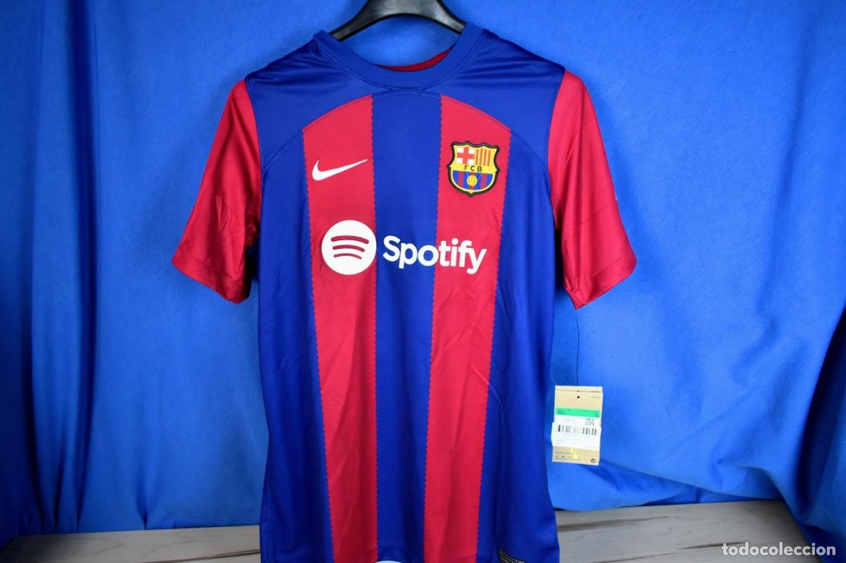 Coleccionismo deportivo: Camiseta oficial FC Barcelona temporada 23/24 ni&ntilde;o versi&oacute;n UEFA Champions League Nueva talla XL