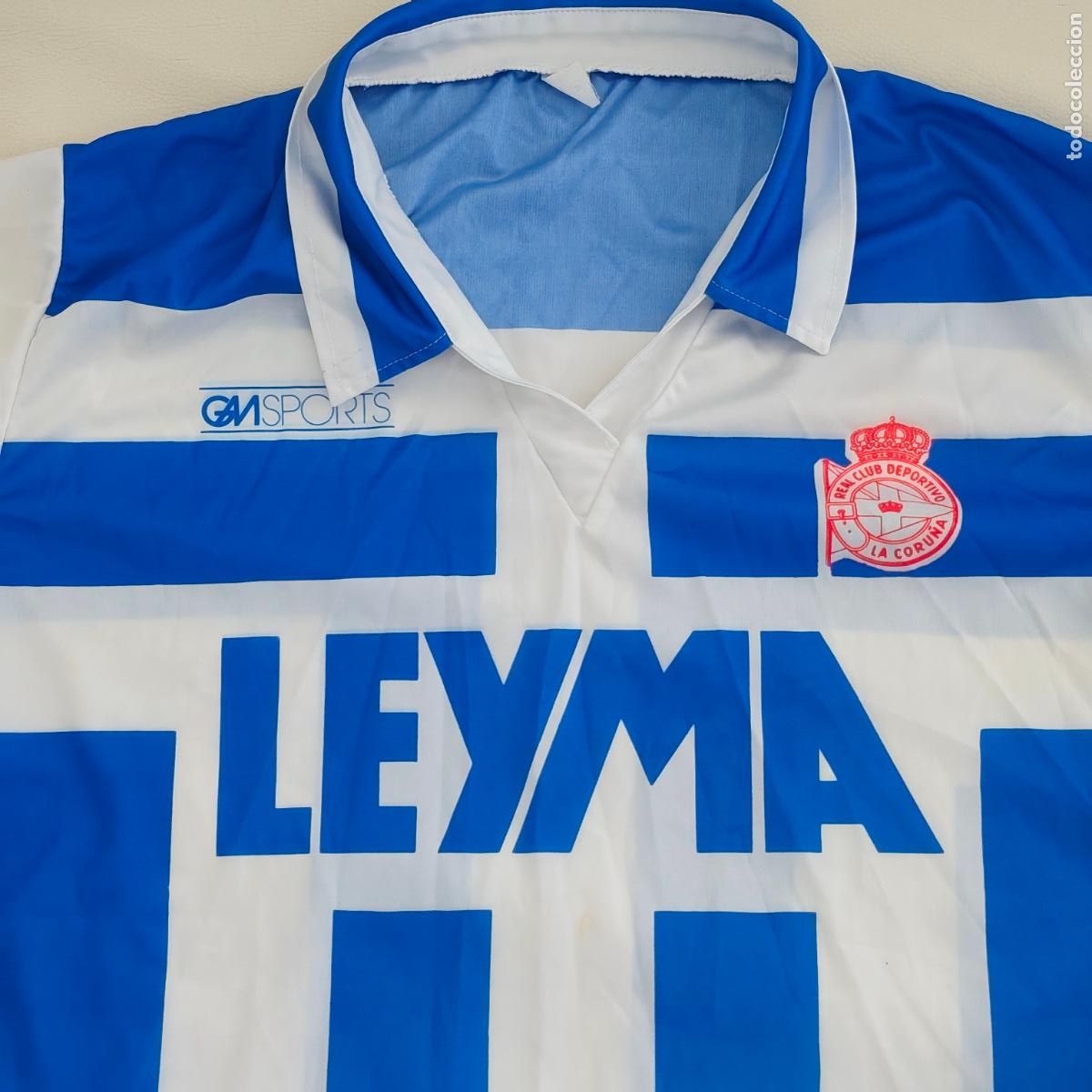 Coleccionismo deportivo: Camiseta Deportivo Coru&ntilde;a Leyma GM sports talla M
