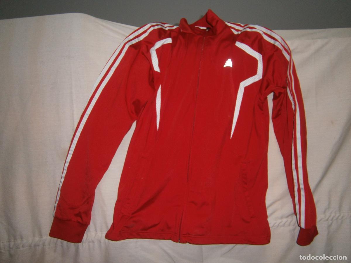 Coleccionismo deportivo: ESPECTACULAR SUDADERA CHAQUETA CHANDAL ADIDAS ROJA